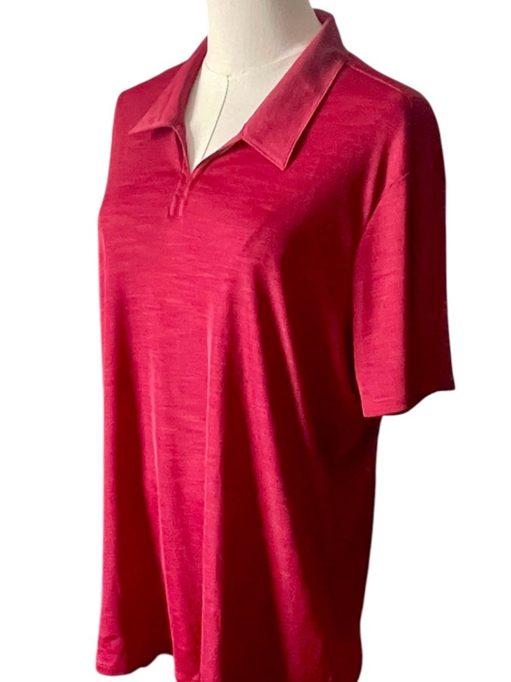 Adidas Women’s A403 Mélange Golf Polo 2XL NWT Burgundy - Picture 8 of 12